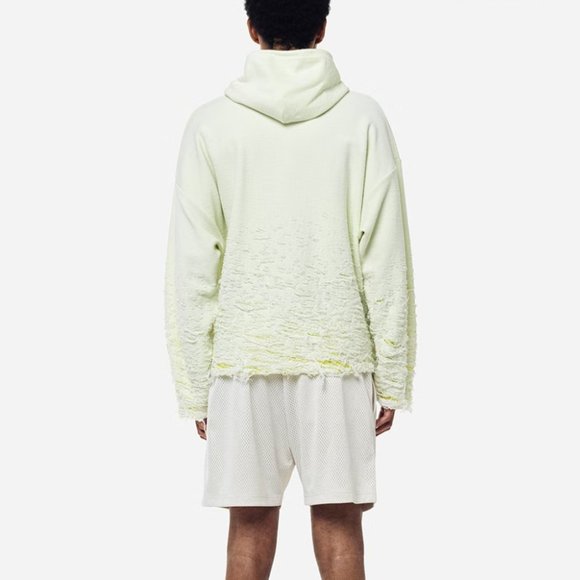 John Elliott Reverse Burnt Out Hoodie Ivory / Yellow Colorway - Medium - Picture 4 of 8